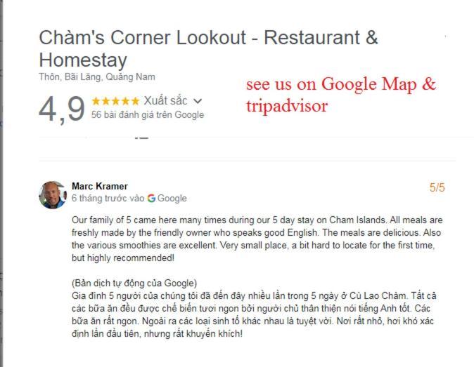 Cham'S Corner Lookout Homestay & Restaurant Tân Hiệ Eksteriør bilde